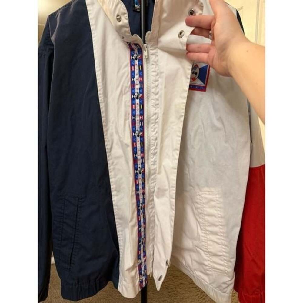 Vintage Mickey Unlimited Jerry Leigh Colorblock Nautical Windbreaker Jacket L - Picture 4 of 10